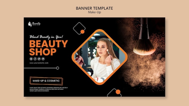 Free PSD make-up concept banner template style