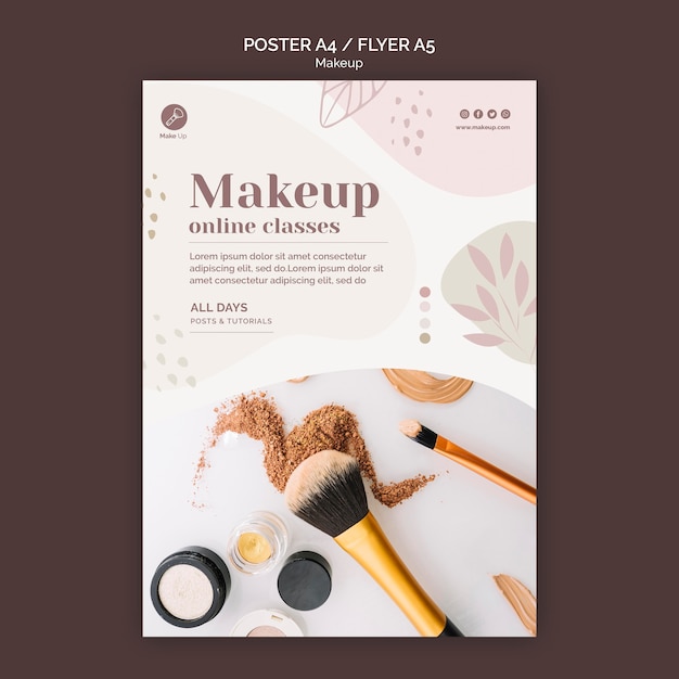 Free PSD make-up concept flyer template