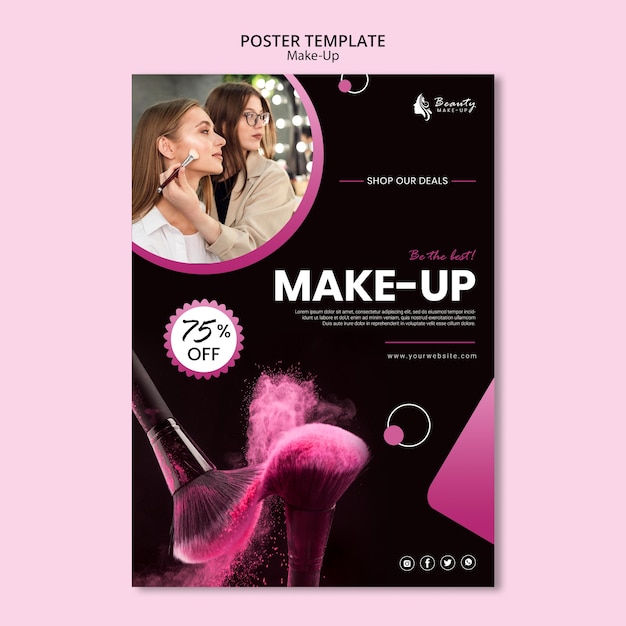 Free PSD make-up concept poster template