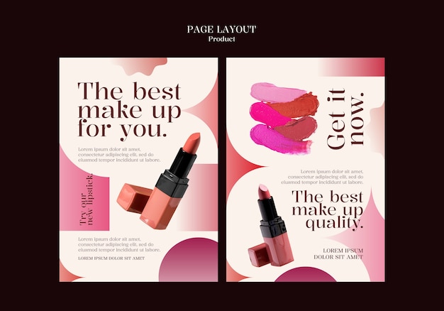 Free PSD make up product  template design