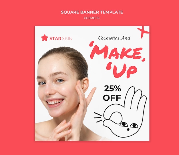 Free PSD make up template design