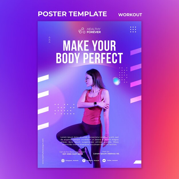 Make your body perfect poster template