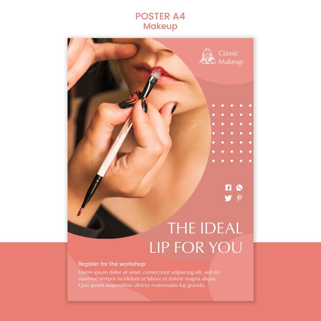 Makeup concept poster template