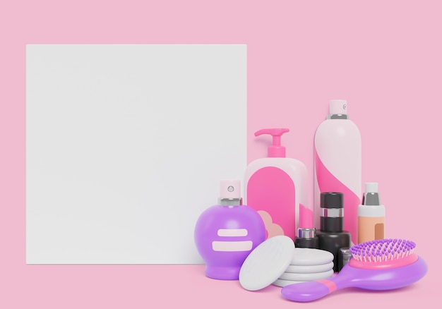 Free PSD makeup sales blank banner background