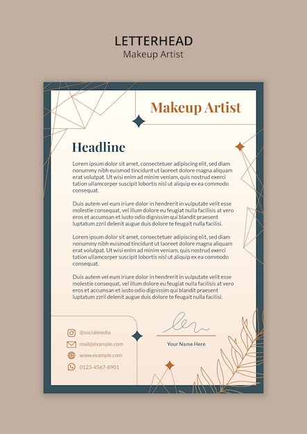 Free PSD makeup template design