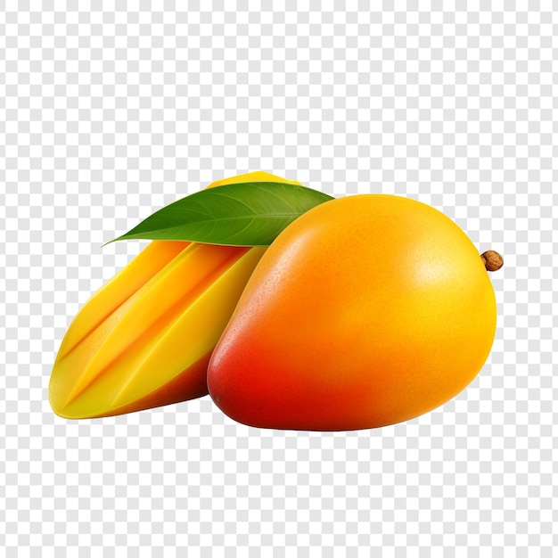 Mango isolated fruits on transparent background