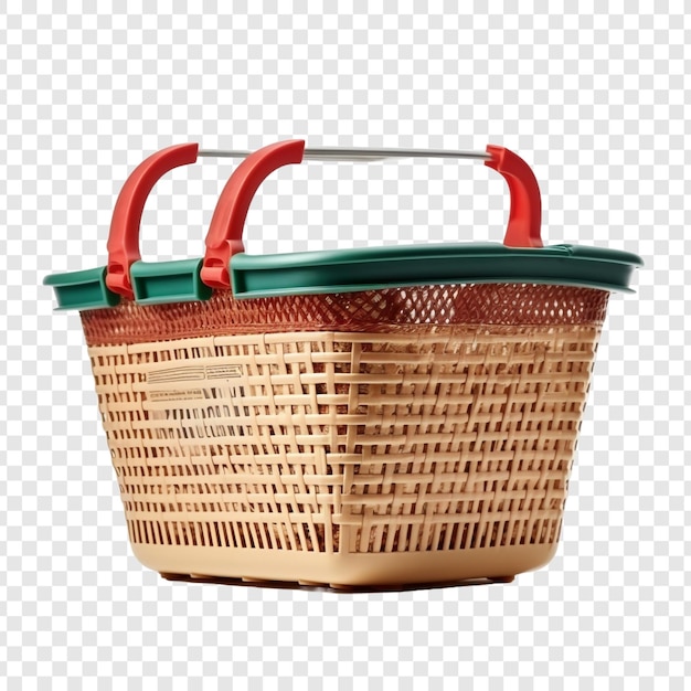 Free PSD market basket isolated on transparent background