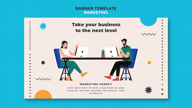 Free PSD marketing agency banner template