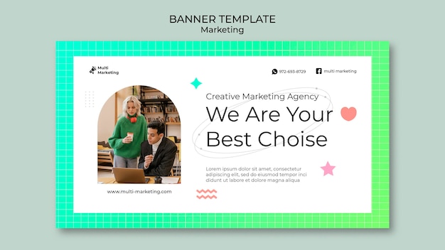 Free PSD marketing agency banner template