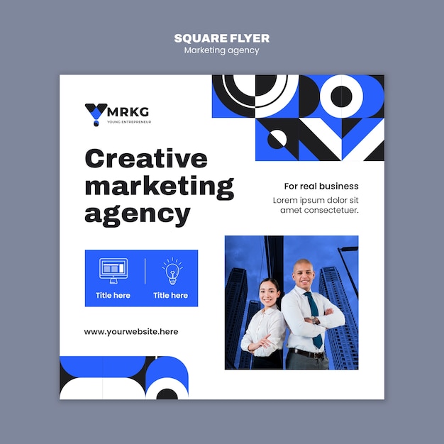 Free PSD marketing agency template design