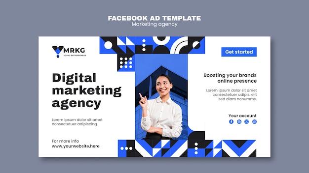 Free PSD marketing agency template design