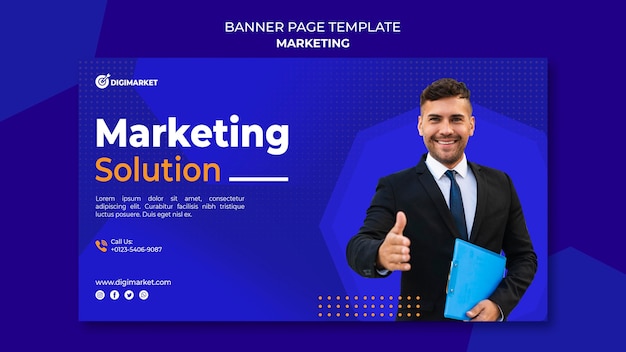 Marketing business banner template