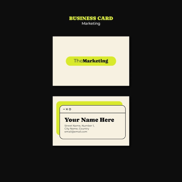 Free PSD marketing strategy  business card