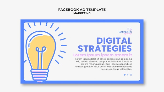 Free PSD marketing strategy facebook template