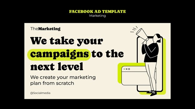 Marketing strategy facebook template