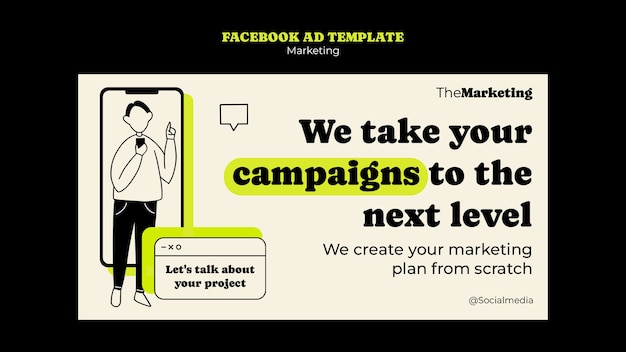 Marketing strategy facebook template