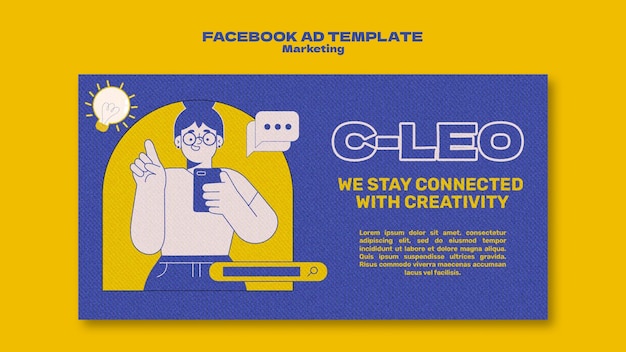 Marketing strategy facebook template