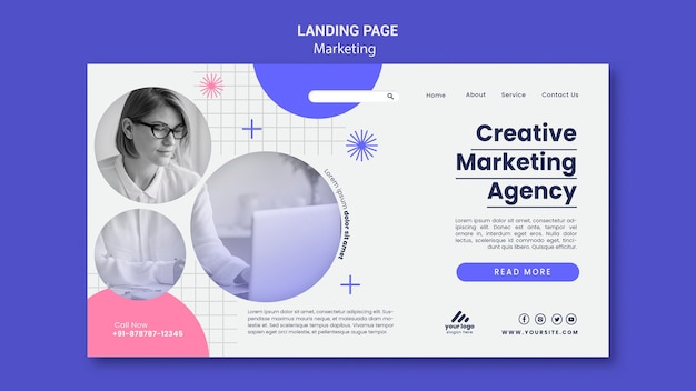 Marketing strategy landing page template