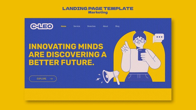 Marketing strategy landing page template