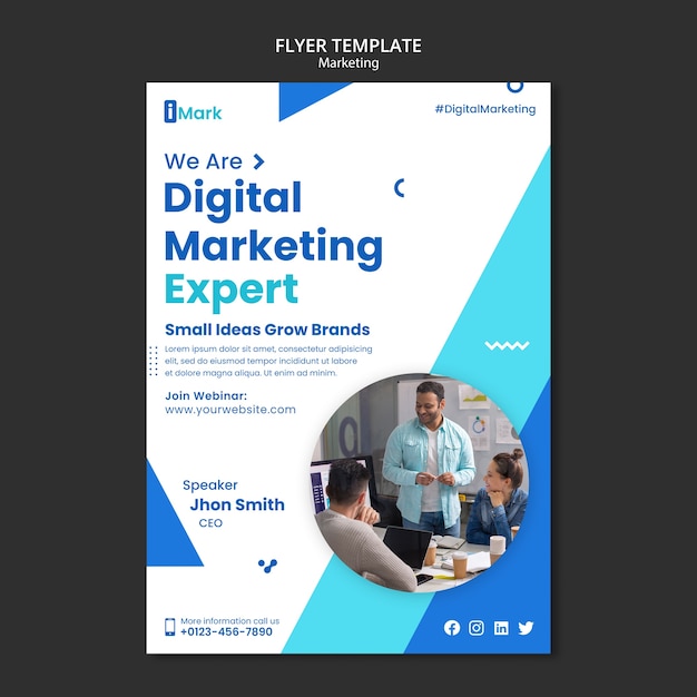 Marketing strategy poster template