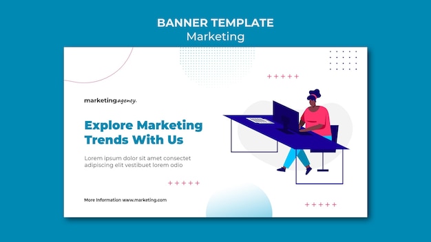 Free PSD marketing trends banner template