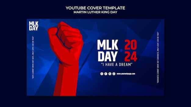 Free PSD martin luther king day template design