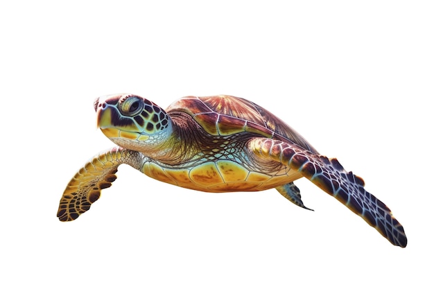 Free PSD marvelous turtle swimming