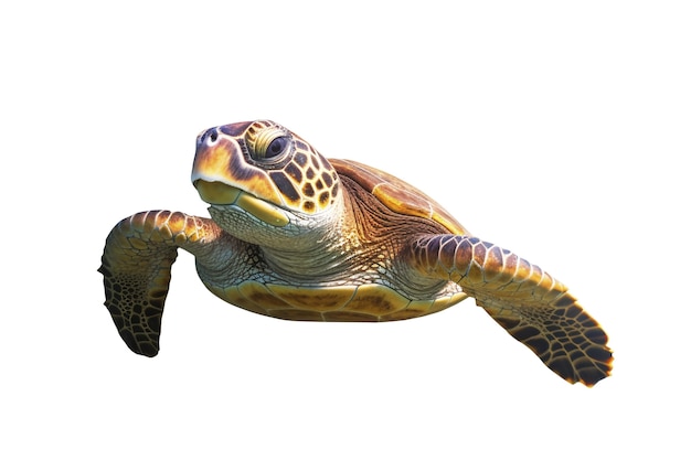 Free PSD marvelous turtle swimming