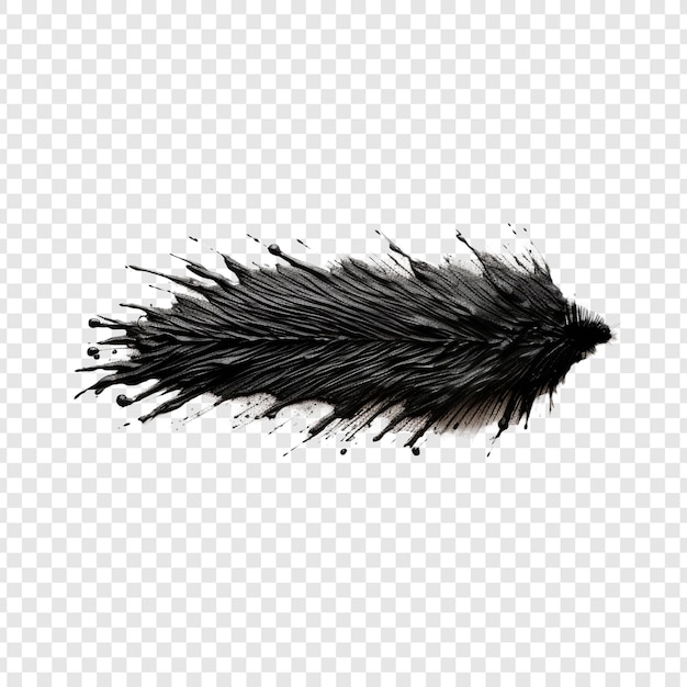 Free PSD mascara brush mark isolated on transparent background