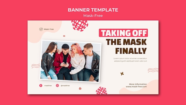 Mask-free banner template