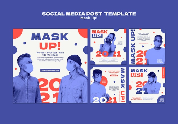 Mask up 2021 instagram posts collection