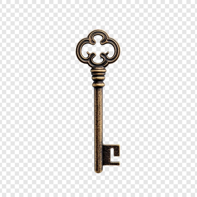 Free PSD material key isolated on transparent background