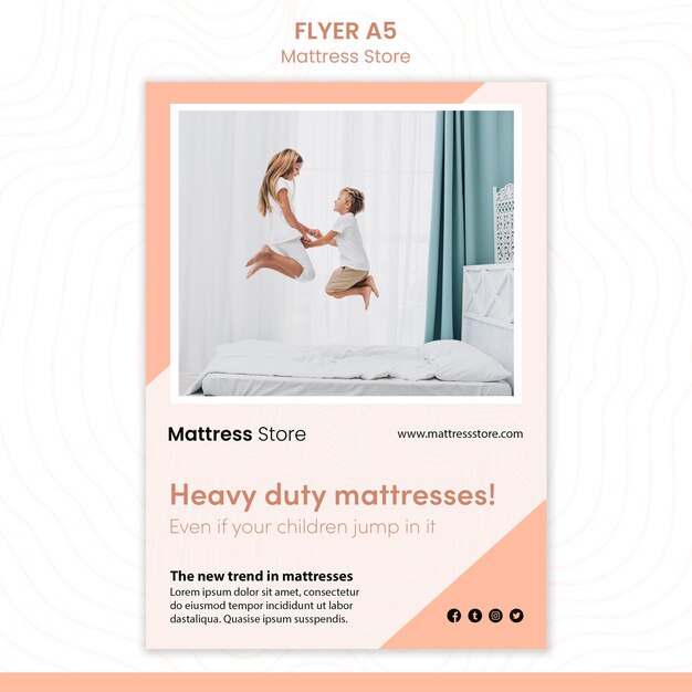 Mattress store flyer template