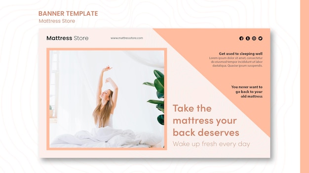 Mattress store template banner