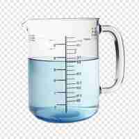 Free PSD measuring jug isolated on transparent background