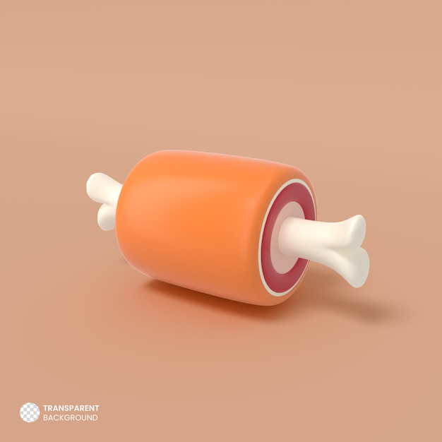 Meat icon Isolated 3d render Illustration