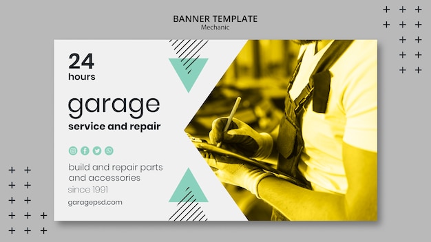 Mechanic theme for banner template