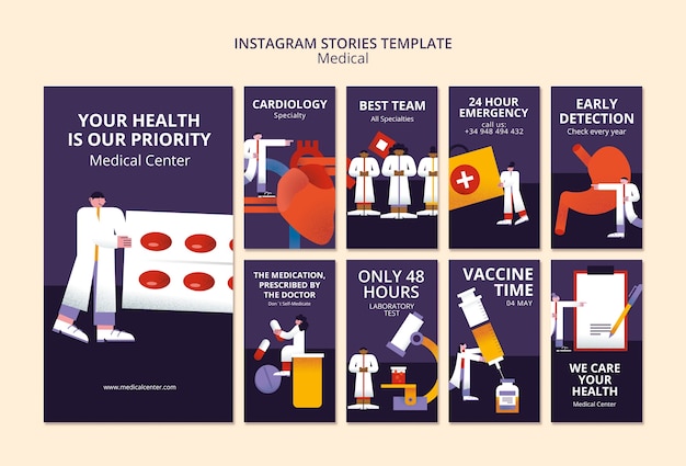 Medical aid instagram stories template