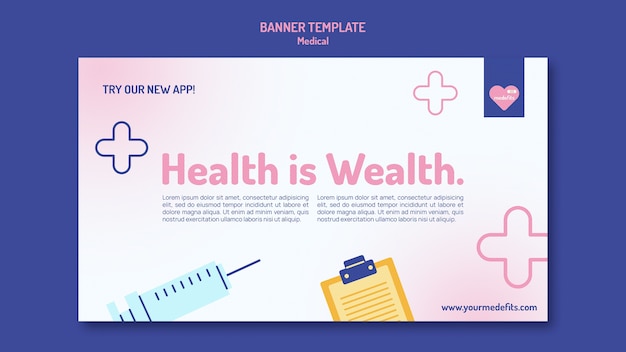 Free PSD medical banner template