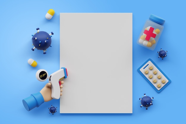 Free PSD medical blank banner background