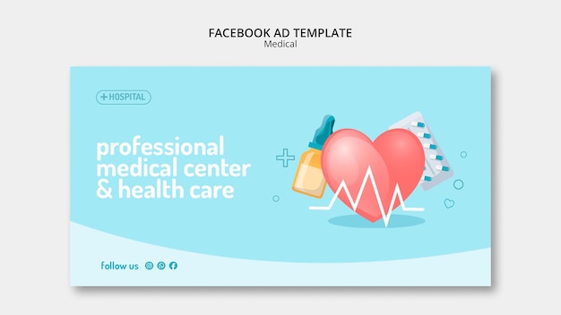 Free PSD medical center social media promo template