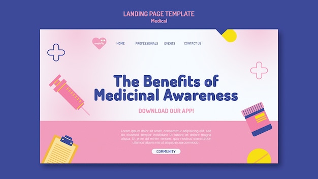 Medical landing page template