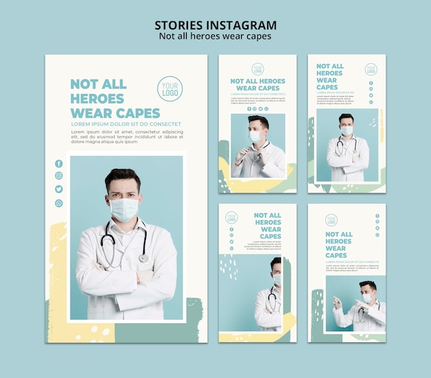 Free PSD medical professional stories instagram