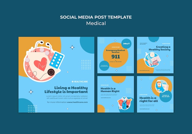 Medical social media post template