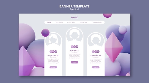 Free PSD medical template design