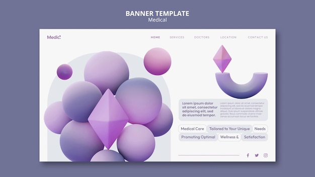 Free PSD medical template design