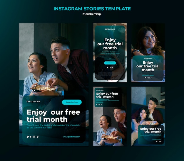 Free PSD membership instagram stories