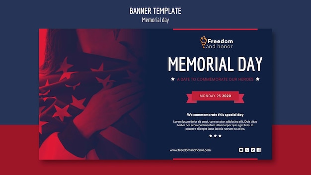 Memorial day banner concept