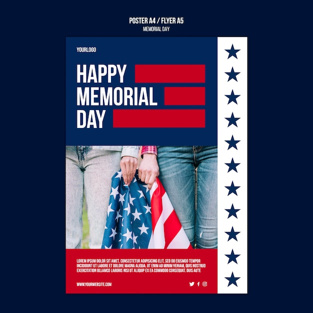 Memorial day print template