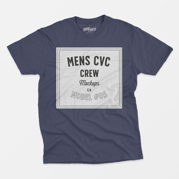 Free PSD mens cvc crew mockup 05